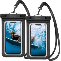 Funda Impermeable Universal Spigen A601, Paquete De 2 - Negra