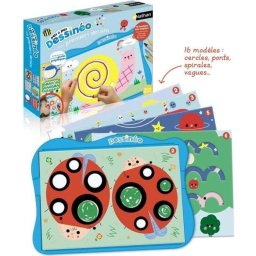 Kit de dibujo educativo Nathan Déssineo 16 modelos progresivos 5 ceras hojas A4