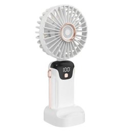 Mini Ventilador de Mano Dam Electronics 2,5W 5 Velocidades Aromaterapia Batería Recargable Pantalla LED