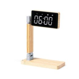 Reloj Multifunción Dam Electronics Cargador Inalámbrico 15W Plegable Bambú