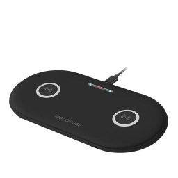 Cargador inalámbrico Dam Electronics Qi 15W para 2 dispositivos