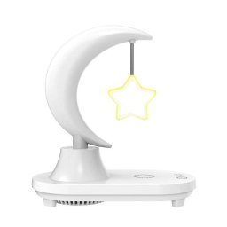 Lámpara LED Dam Electronics Forma Estrella Cargador Inalámbrico y Altavoz Bluetooth