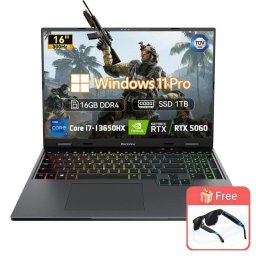 Portátil Blackview GamiBook 16 16" Intel Core i7-13650HX 16GB 1TB SSD RTX 5060 Windows 11 Pro