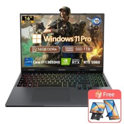 Portátil Blackview GamiBook 16 16" Intel Core i7-13650HX 16GB RTX 5060 1TB SSD Windows 11 Pro pantalla 300 Hz