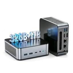 Mini PC Welltin H90 Intel Core i7-11390H 32GB 1TB SSD Iris Xe Windows 11 Triple Pantalla