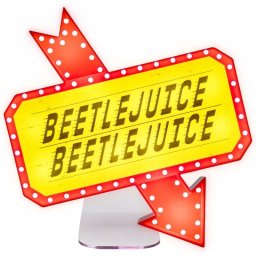 Lámpara Cartel Beetlejuice 22 X 25 Cms