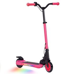Patinete eléctrico Welltin 120W Autonomía 6 km Ruedas PU Freno pie Rosa