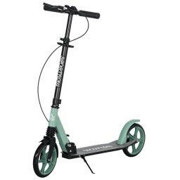 Patinete plegable Welltin doble frenado suspensión ruedas 20 cm verde