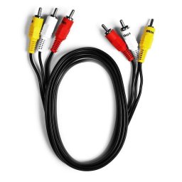 Cable de vídeo compuesto EKON 1,5 m RCA macho a macho negro