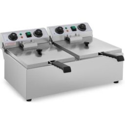 Royal Catering Freidora eléctrica - 2 x 10 litros - temporizador - 230 V 10011147