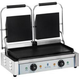Royal Catering Parrilla de contacto doble - lisa - 2 x 1.800 W 10010335
