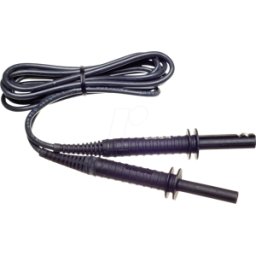 SONEL 1X8BLBB - Cable de prueba, 1,8 m, negro, fundido y blindado, 5 kV