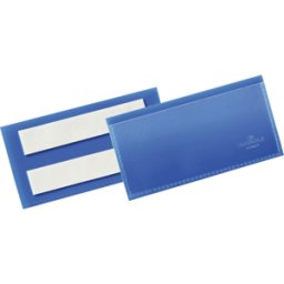 DURABLE 175907 - Bolsa de etiquetas, autoadhesiva, 100x38mm, azul, 50 piezas