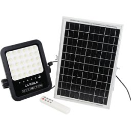 LUXULA LX SO400133 - Foco solar, proyector LED, alimentado por batería, 20 W, 2750 lm