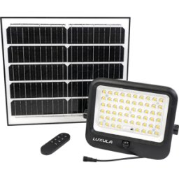LUXULA LX SO400140 - Foco solar, proyector LED, batería, sensor PIR, 8W, 1600lm, 3CCT