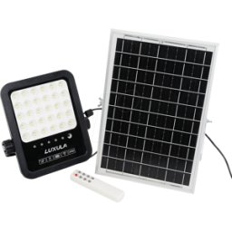LUXULA LX SO400132 - Foco solar, proyector LED, alimentado por batería, 15 W, 1650 lm