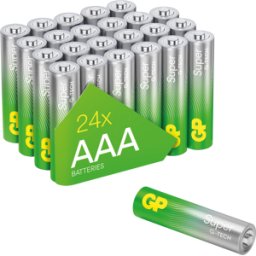 GP-BATTERIES GP S24 AAA - Super, batería alcalina, AAA (Micro), paquete de 24