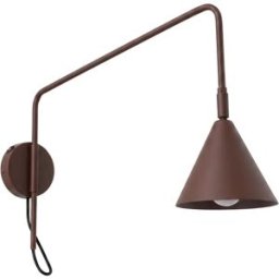 Aplique de pared Nox 1 marron con interruptor en base