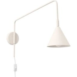 Aplique de pared Nox beige interruptor en cable