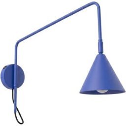Aplique de pared Nox 1 azul ultramar con interruptor en base