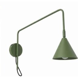 Aplique de pared Nox 1 verde oliva con interruptor en base