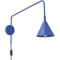 Aplique de pared Nox azul marino interruptor en cable