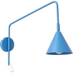 Aplique de pared Nox 1 azul claro con interruptor en base