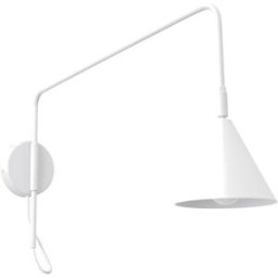 Aplique de pared Nox 1 blanco con interruptor en base