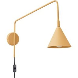 Aplique de pared Nox dorado interruptor en cable