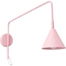 Aplique de pared Nox 1 rosa con interruptor en base