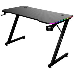 Mesa Gaming The G-Lab 120cm Metal y MDF LED RGB Pasacables Negro