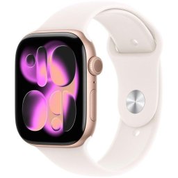 Apple Watch Series 11 GPS + Cellular 46mm Caja Aluminio Oro Rosa con Correa Deportiva Rosa Rubor M/L