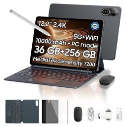 Tablet Blackview Mega 12 5G 12,2" 36GB 256GB Negra con Teclado y Stylus Pen
