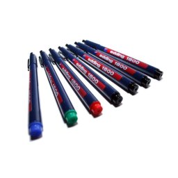 Bolígrafo de gel Edding 1800 profipen con tapa, Rojo, Azul, 0,25 mm
