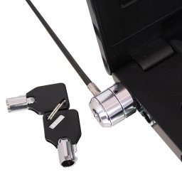 Cable antirrobo Lindy 1,6 m llave redonda plástico acero negro metálico