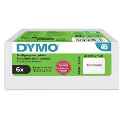 Etiquetas DYMO LabelWriter Multiusos 54 mm x 70 mm 6 Rollos