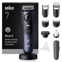 Cortapelos Braun BeardTrimmer 7 80789809 Inalámbrico 120min 40 Longitudes 5 Peines Resistente al Agua