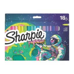 Marqueurs Permanents Sharpie Fine, Boîte De 18, Multicolore