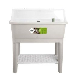 Mesa de cultivo elevada Elho Noa 64 L con casa de cultivo y depósito de agua integrado