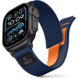 Correa Nylon Tech-Protect Elite Apple Watch SE 3/Ultra Azul Marino Naranja