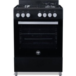 Cocina a gas Bertazzoni La Germania 60 cm 4 fuegos horno 63 L negro