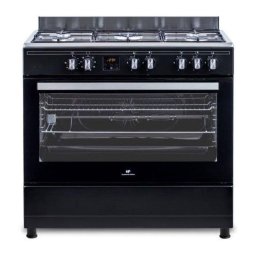 Cocina a gas Continental Edison CECP9060BDD 90 cm 5 fuegos horno catalítico negro mate