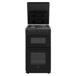 Cocina Gas Continental Edison CECDF5060B3 50 cm 4 Fuegos y Doble Horno 85 L Negra