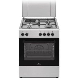 Cocina mixta Continental Edison CECM60FCS 3 Fuegos Gas + 1 Placa Eléctrica Horno 66 L
