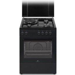Cocina mixta Continental Edison CECM60FCB 3 gas + 1 eléctrico, horno 56 L, clase A, negro
