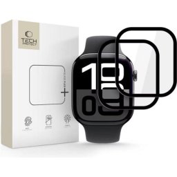 Protector de pantalla 4Kom Glass Flex+ para Apple Watch 10 46 mm híbrido negro