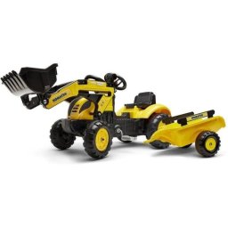 Tractopelle a pedales FALK Komatsu con pala articulada y remolque