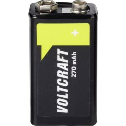 Batería Recargable 9V NiMH Voltcraft 270 mAh - Pack 4 unidades