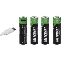 Pila Recargable AA Voltcraft 2000 mAh 1.5 V Li-Ion 4 unidades