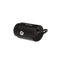 Cargador auto PURO 20W USB-C carga rápida Negro